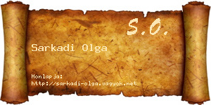 Sarkadi Olga névjegykártya